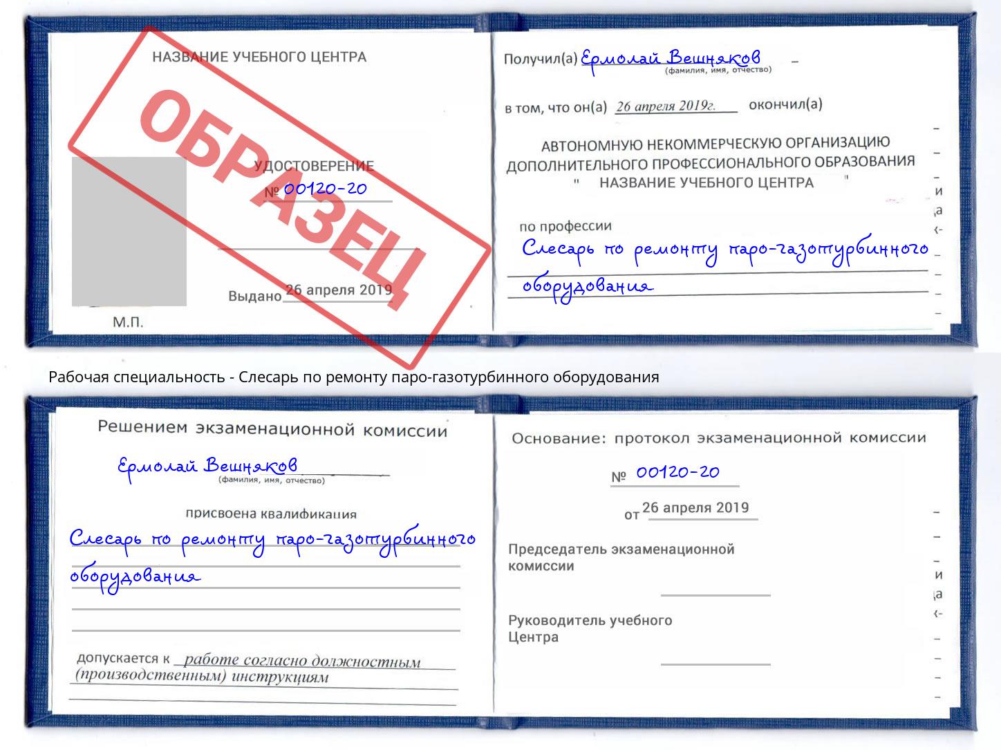 Слесарь по ремонту паро-газотурбинного оборудования Буйнакск
